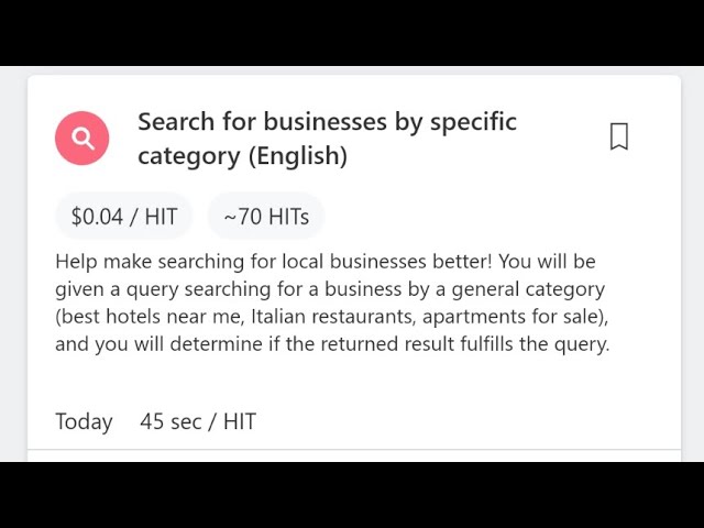 Search for businesses by category (English) qualify answer