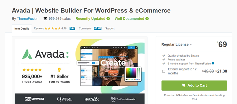 Avada Website Builder for WordPress eCommerce